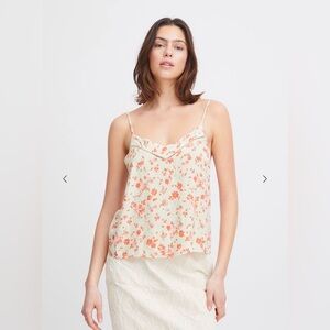 Atelier Reve Coral Pink Floral Camisole | Small NWT